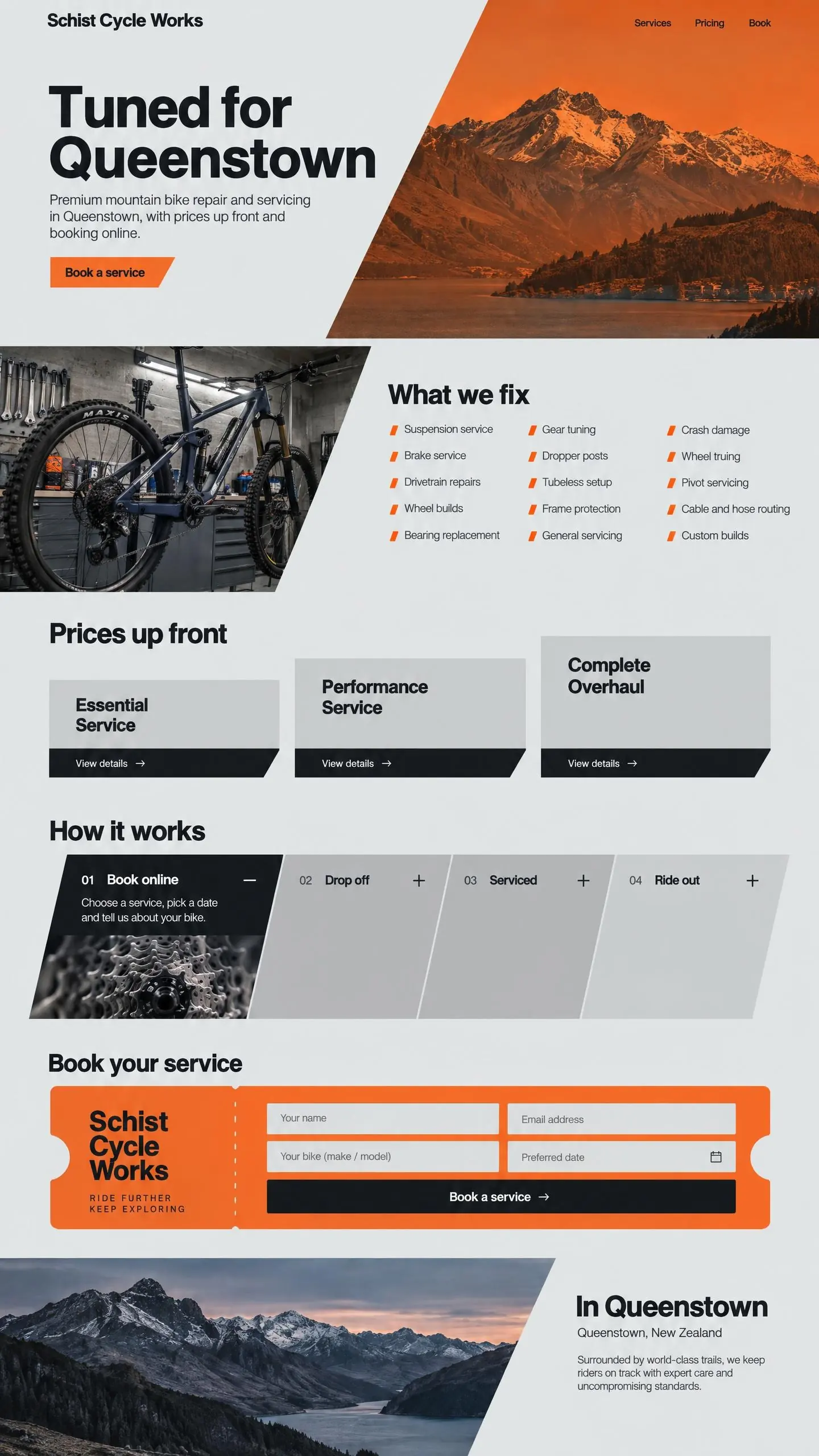 The rendered design for Schist Cycle Works